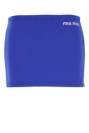 Miu Miu Blue Stretch Nylon Mini Skirt