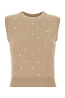 Miu Miu Sand Cashmere Vest
