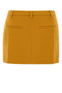 Miu Miu Pastel Orange Stretch Viscose Blend Mini Skirt
