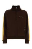 Miu Miu Chocolate Tech Fabric Sweatshirt