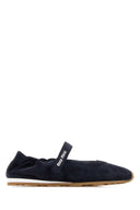 Miu Miu Midnight Blue Suede Ballerinas