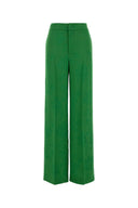 Etro Green Jacquard Wide Leg Pant