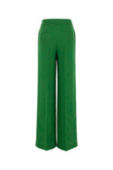 Etro Green Jacquard Wide Leg Pant