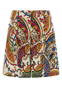 Etro Printed Stretch Cotton Shorts
