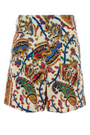 Etro Printed Stretch Cotton Shorts