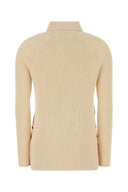Etro Ivory Knit And Silk Polo Shirt