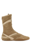 Miu Miu Beige Suede Sneakers