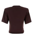 Magda Butrym Chocolate Stretch Cupro T Shirt