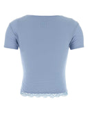Magda Butrym Powder Lue Stretch Cupro T Shirt