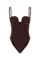 Magda Butrym Burgundy Stretch Nylon Swimsuit