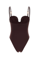 Magda Butrym Burgundy Stretch Nylon Swimsuit