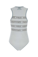 Jean Paul Gaultier Pastel Light Blue Stretch Mesh Bodysuit