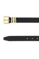 Balenciaga Black Leather Bb Editor Belt