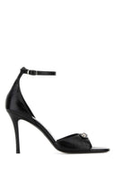 Balenciaga Black Leather City Up Sandals
