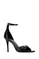 Balenciaga Black Leather City Up Sandals