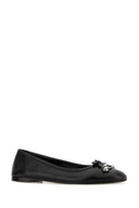 Balenciaga Black Leather City Up Ballerinas