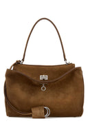 Balenciaga Camel Suede Small Rodeo Handbag