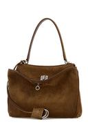 Balenciaga Camel Suede Small Rodeo Handbag