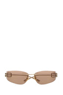 Balenciaga Gold Metal Gossip Sunglasses