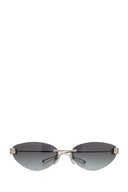 Balenciaga Silver Metal Gossip Sunglasses