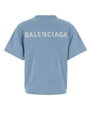 Balenciaga Light Blue Cotton T Shirt