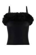 Balenciaga Black Stretch Nylon Top