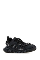 Balenciaga Black Rubber And Fabric Track Piercieng Sneakers