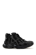 Balenciaga Black Mesh And Rubber Runner Led Sneakers