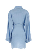 Balenciaga Light Blue Silk Mini Dress
