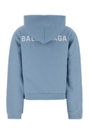 Balenciaga Light Blue Cotton Sweatshirt