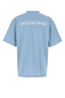 Balenciaga Light Blue Cotton T Shirt