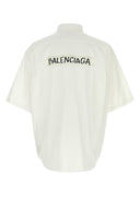 Balenciaga White Poplin Oversize Shirt