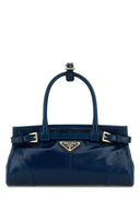 Prada Blue Leather Mini Prada Bonnie Handbag