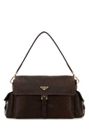 Prada Dark Brown Leather Shoulder Bag