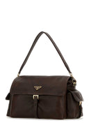 Prada Dark Brown Leather Shoulder Bag