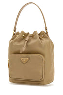 Prada Beige Re Nylon Duet Bucket Bag