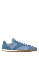 Prada Light Blue Suede And Re Nylon Sneakers