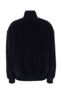 Prada Dark Blue Pile Bomber Jacket