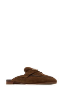Prada Brown Suede Slippers