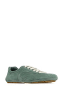 Prada Mint Green Suede Montecarlo Sneakers