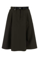 Prada Army Green Tech Fabric Skirt