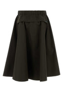 Prada Army Green Tech Fabric Skirt