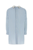 Prada Embroidered Poplin Blouse