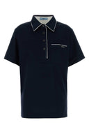 Prada Navy Blue Cotton Polo Shirt