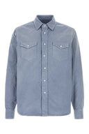 Prada Powder Blue Gabardine Shirt