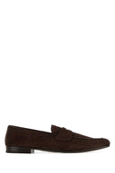 Prada Chocolate Suede Loafers