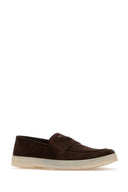 Prada Dark Brown Suede Loafers