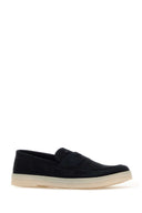 Prada Dark Blue Suede Loafers