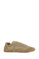 Prada Cappuccino Suede And Mesh Montecarlo Re Edition 2005 Sneakers