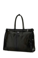 Prada Dark Green Leather Prada Bonnie Shopping Bag
